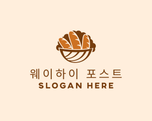 Baguette Bread Basket logo design