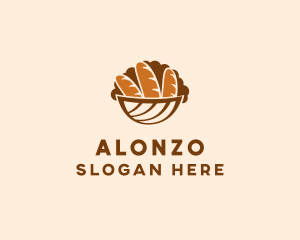 Baguette Bread Basket logo design