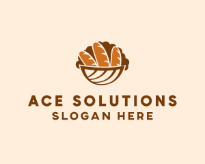 Baguette Bread Basket logo design