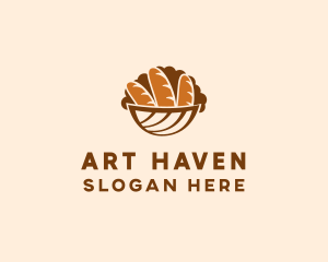 Baguette Bread Basket logo design