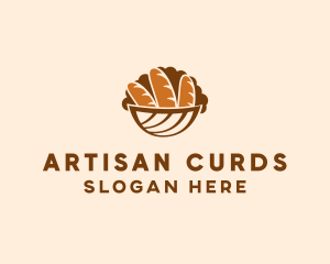 Baguette Bread Basket logo design