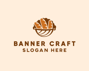 Baguette Bread Basket logo design