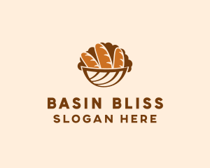 Baguette Bread Basket logo design