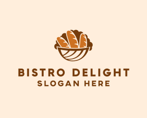 Baguette Bread Basket logo design