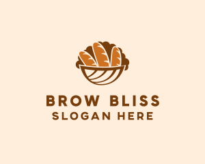 Baguette Bread Basket logo design