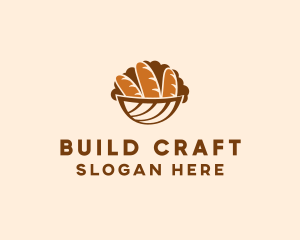 Baguette Bread Basket logo design