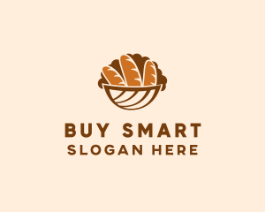 Baguette Bread Basket logo design