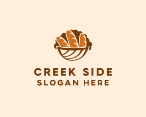 Baguette Bread Basket logo design