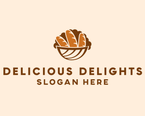 Baguette Bread Basket logo design