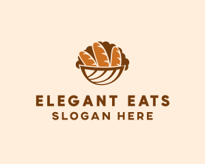 Baguette Bread Basket logo design