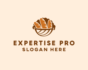 Baguette Bread Basket logo design