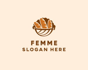 Baguette Bread Basket logo design