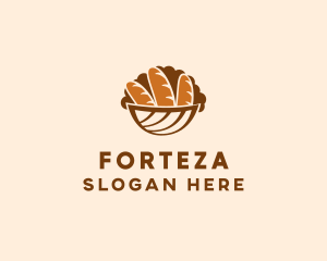 Baguette Bread Basket logo design