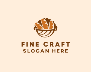 Baguette Bread Basket logo design