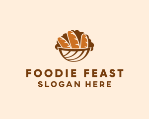 Baguette Bread Basket logo design