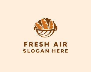 Baguette Bread Basket logo design