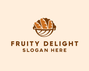 Baguette Bread Basket logo design