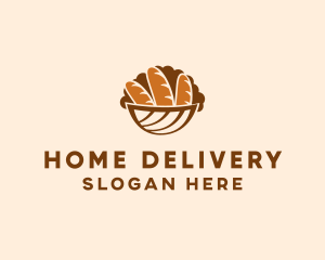 Baguette Bread Basket logo design