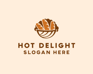 Baguette Bread Basket logo design