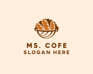 Baguette Bread Basket logo design