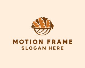 Baguette Bread Basket logo design