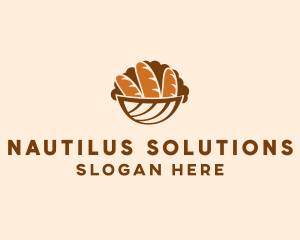 Baguette Bread Basket logo design