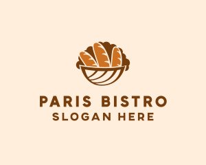 Baguette Bread Basket logo design