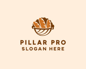 Baguette Bread Basket logo design