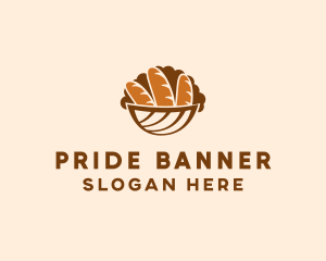 Baguette Bread Basket logo design