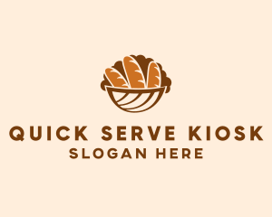 Baguette Bread Basket logo design