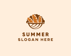 Baguette Bread Basket logo design