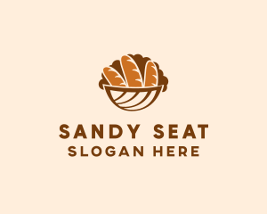 Baguette Bread Basket logo design