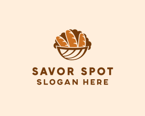 Baguette Bread Basket logo design