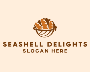 Baguette Bread Basket logo design