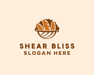 Baguette Bread Basket logo design