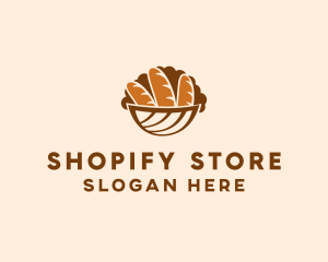 Baguette Bread Basket logo design