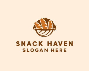 Baguette Bread Basket logo design