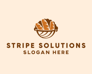 Baguette Bread Basket logo design