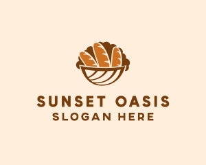 Baguette Bread Basket logo design