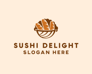 Baguette Bread Basket logo design