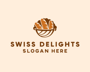 Baguette Bread Basket logo design