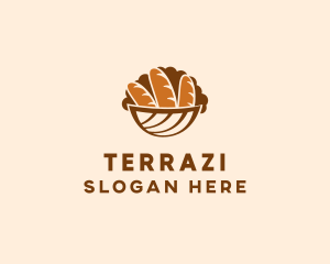 Baguette Bread Basket logo design