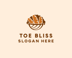 Baguette Bread Basket logo design