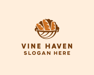 Baguette Bread Basket logo design