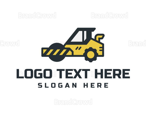 Construction Road Roller Logo