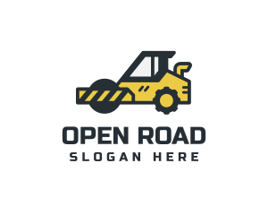 Construction Road Roller logo design