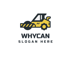 Steamroller - Construction Road Roller logo design