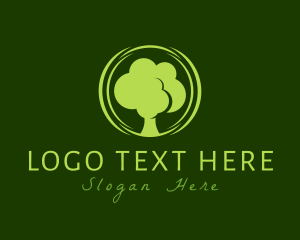 Green And Brown - Nature Tree Forest logo design