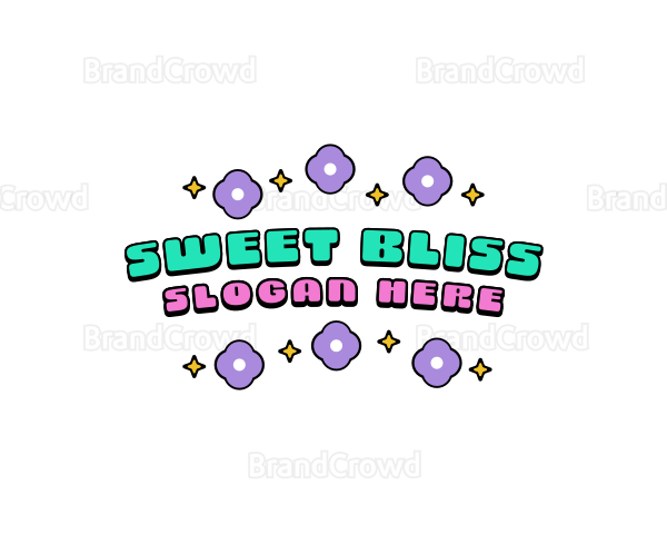 Quirky Bubbly Flower Logo