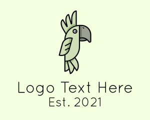 Tropical Bird - Cockatoo Parrot Bird logo design